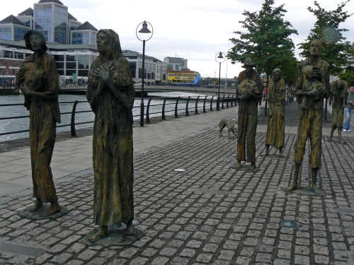Famine Memorial, Dublin. Photograph: Sara Goek.