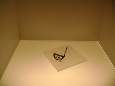 Allende's glasses, discovered in the ruins of La Moneda. Author's photo.